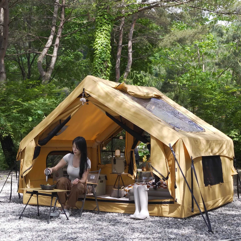 RBM Panda Medium Sunny Beige (1-4 person) + RBM Wood Stove Caminus S