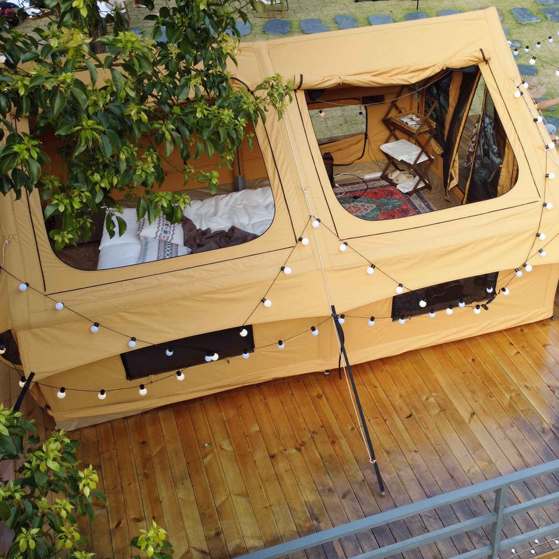 RBM Panda Large Sunny Beige (2-8 person) + RBM Wood Stove Caminus M