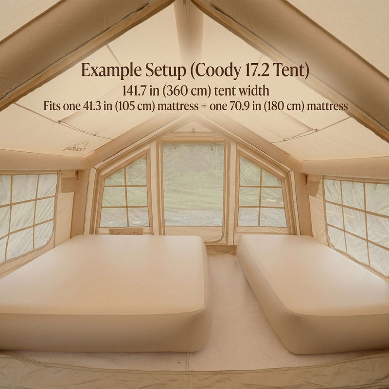 Coody Coreo Air Mattress Wide Queen (180 × 200 × 35 cm) – Structured Air Block Inflatable Bed, Compact Pack Design