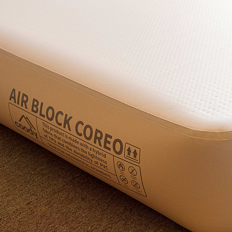Coody Coreo Air Mattress Single (105 × 200 × 35 cm) – Structured Air Block Inflatable Bed, Compact Pack Design