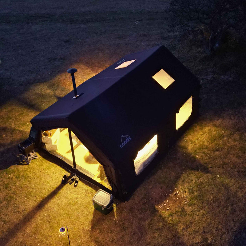 Coody 17.2 Black (2-10 person)+ RBM Wood Stove Caminus M