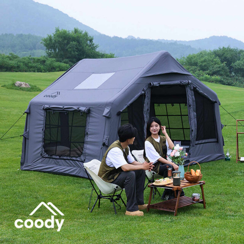Coody 8.0 Gray - Inflatable Tent House for Camping 1-4 person