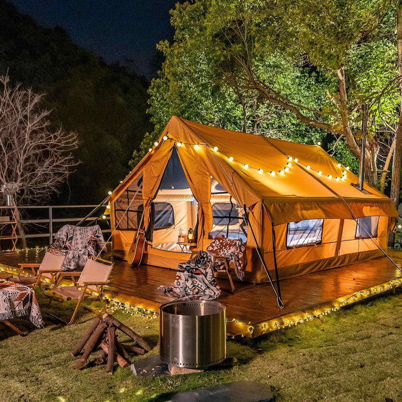 RBM Panda Large Sunny Beige (2-8 person) + RBM Wood Stove Caminus M