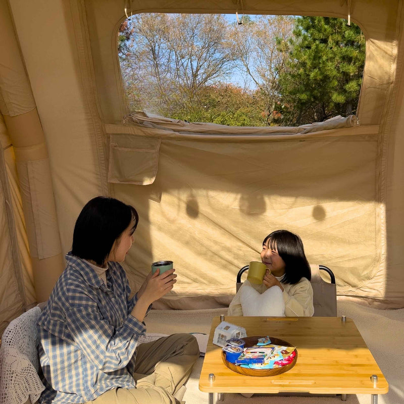 Coody Familia AirTent 17.2 Pro Beige- Inflatable Tent for Camping (2-10 Person)