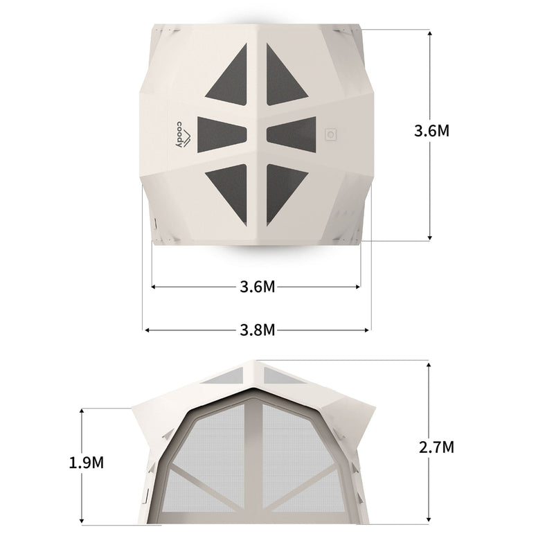 Coody Hub Pro Forest Green - Inflatable Tent for Camping (2-6 Person)