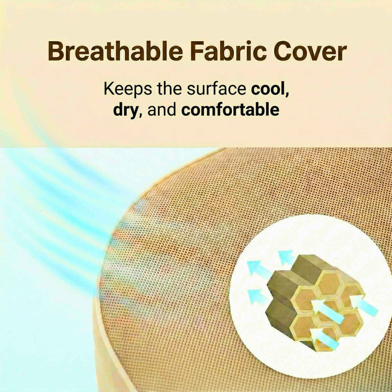 Coody Air Mattress Beige Queen (197×150×35 cm) – Premium Air Bed with Built-in Pump