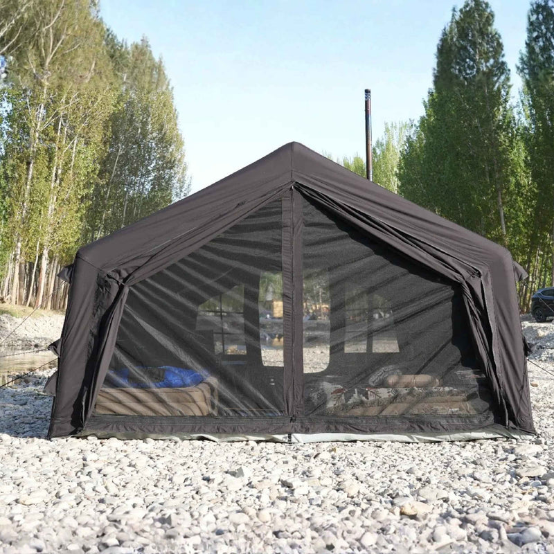 Coody 17.2 (Koala-7) Black Large Inflatable Tent for Camping (2-10 person)