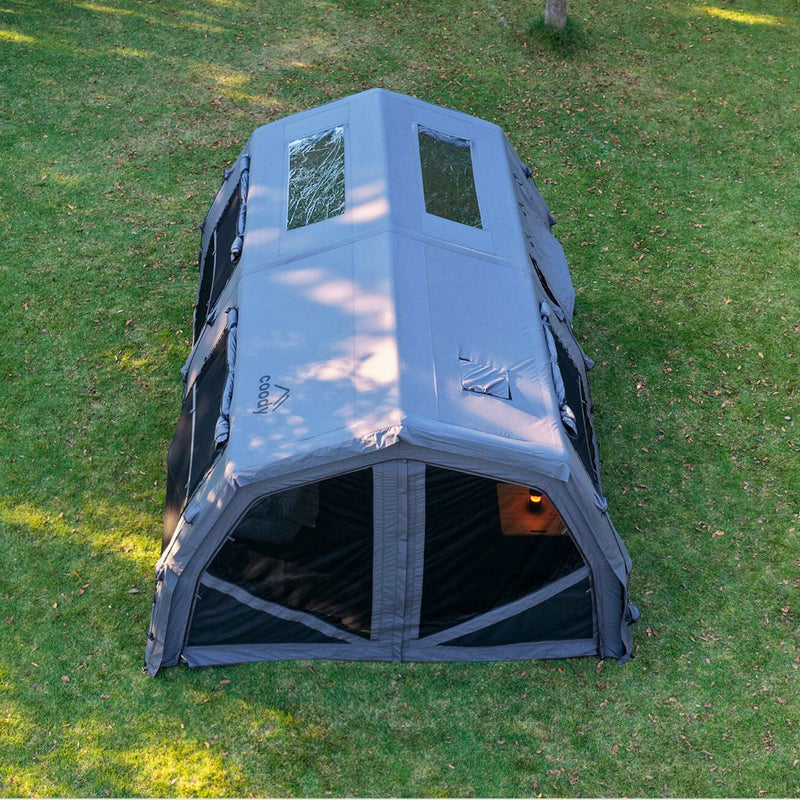 Coody Familia AirTent 17.2 Pro Gray - Inflatable Tent for Camping (2-10 Person)