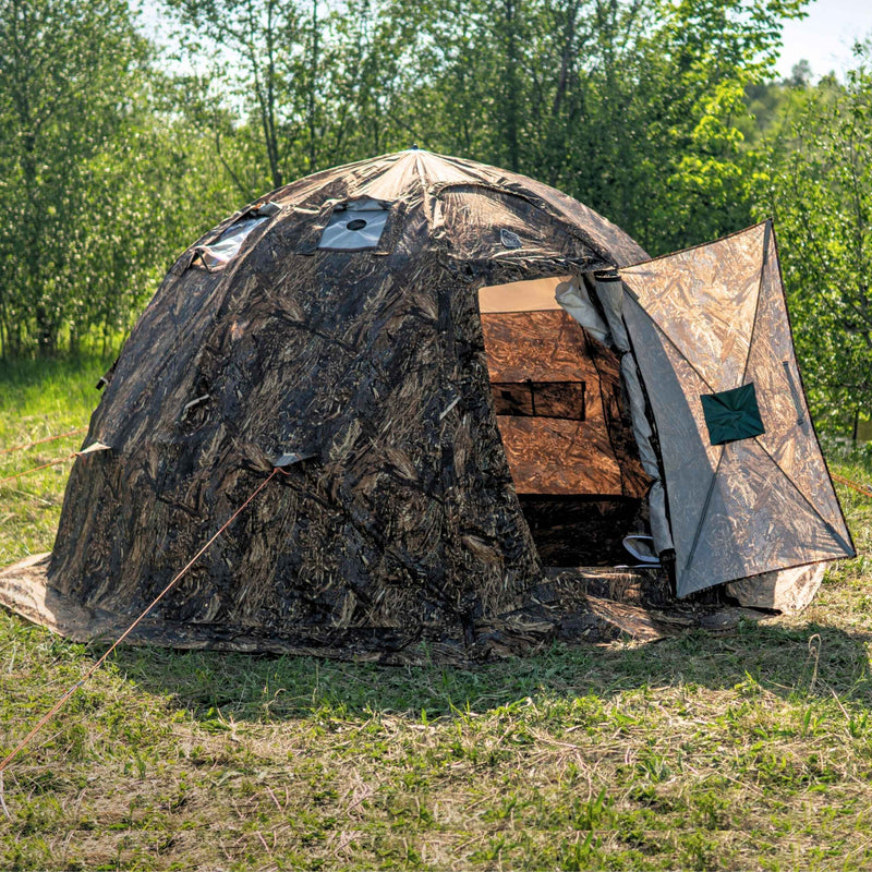 RBM All-Seasons tent  UP-2 for 2-4 person + Wood Stove Caminus M + Three-Layer Floor