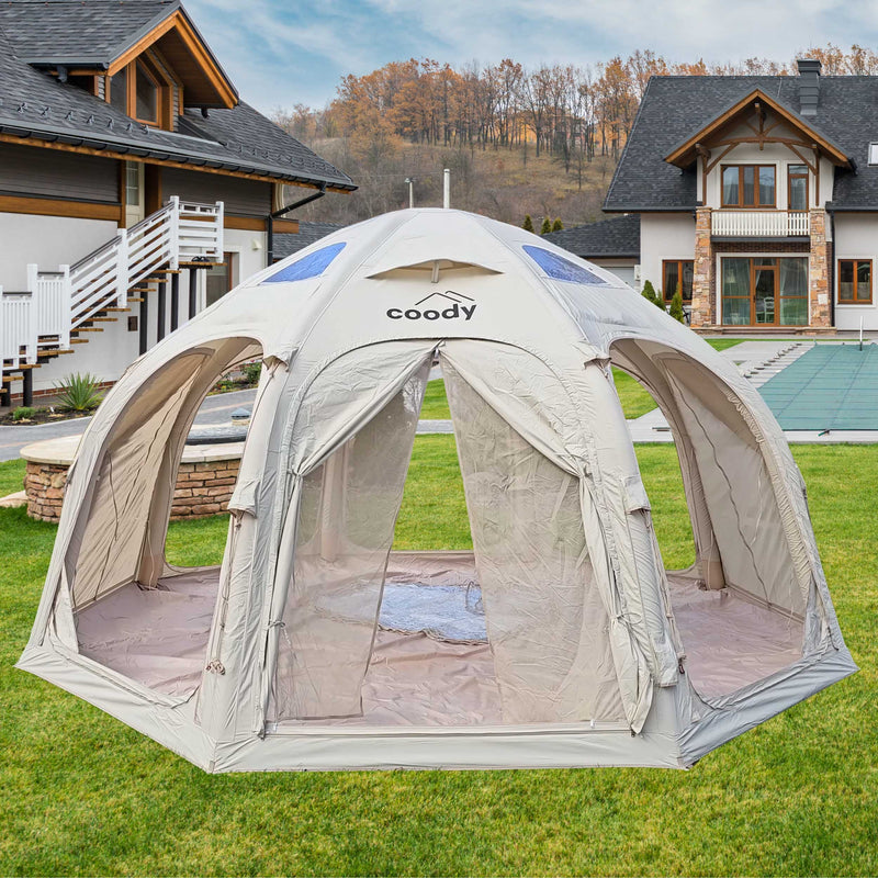 Coody Aurora Dome Beige - Luxury Inflatable Tent (2-4 person)