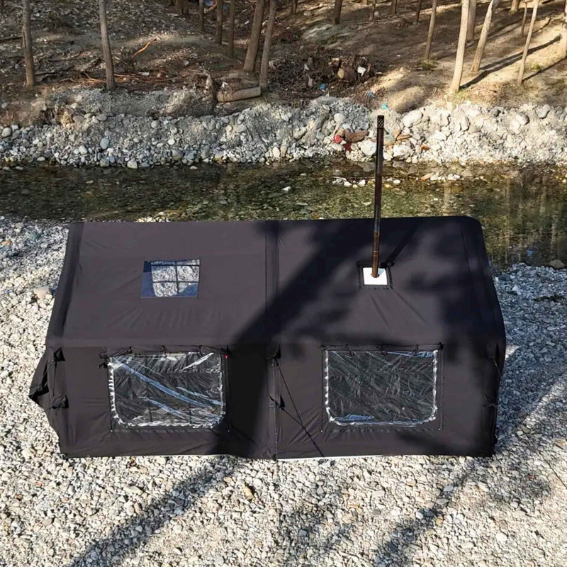 Coody 17.2 (Koala-7) Black Large Inflatable Tent for Camping (2-10 person)