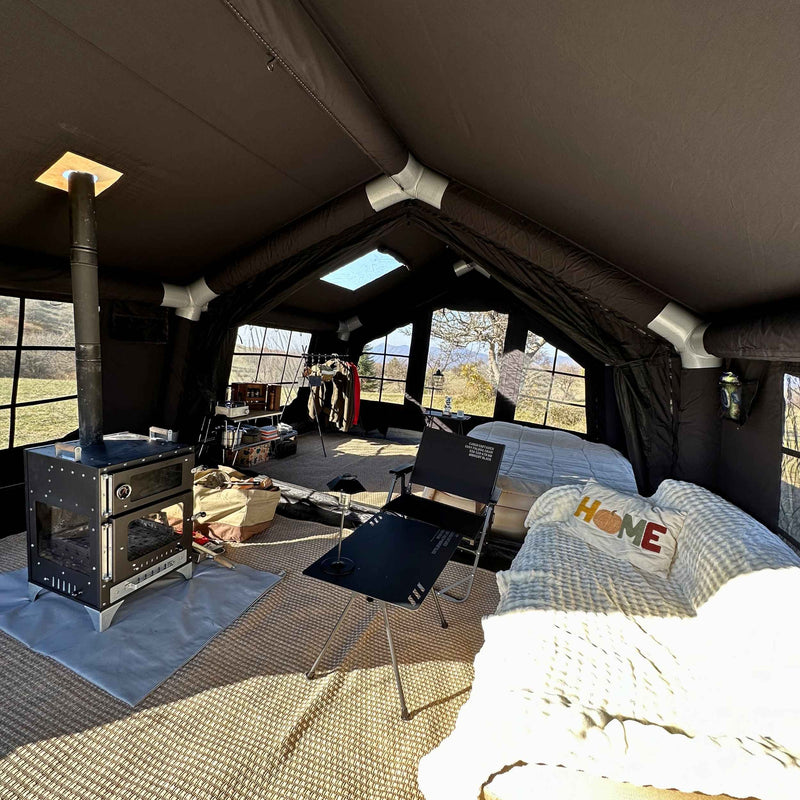 Coody 17.2 (Koala-7) Black Large Inflatable Tent for Camping (2-10 person)