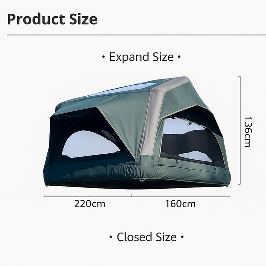 NordApex Halo Clamshell Rooftop Camper Tent