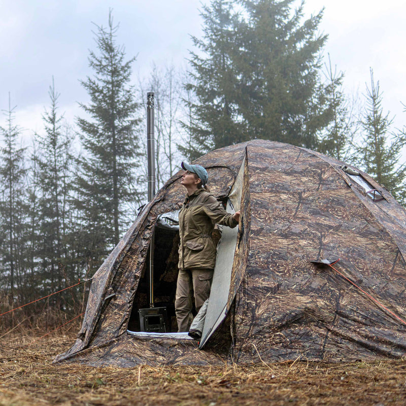 RBM All-Seasons tent  UP-5 for 2-6 person + Wood Stove Caminus M