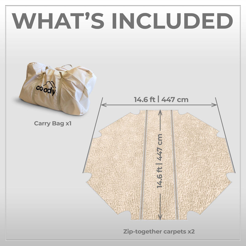 Coody Carpet – Tailored for Coody Aurora Dome (Octopus) Tent Beige