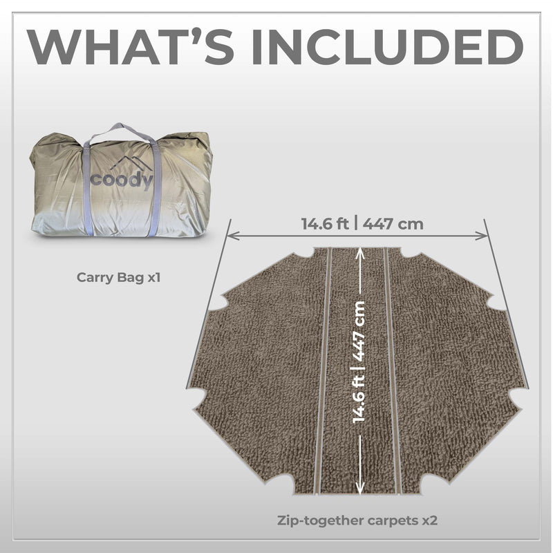 Coody Carpet – Tailored for Coody Aurora Dome (Octopus) Tent Forest Green