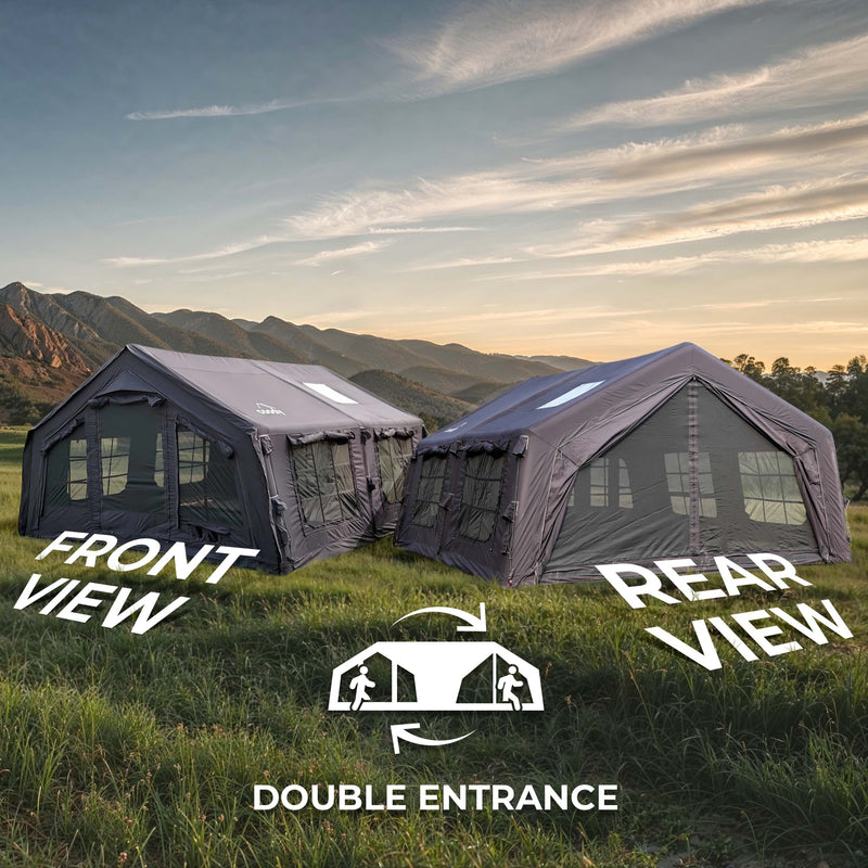 Coody 13.6 (Koala-5) Black Inflatable Tent for Camping (2-8 person)