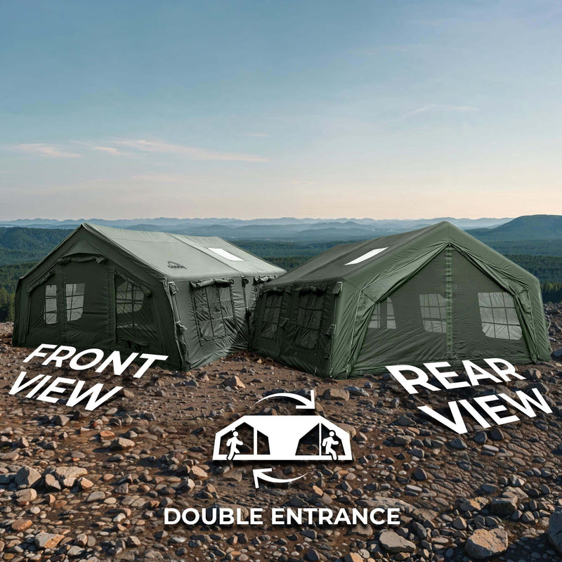 Coody 17.2 (Koala-7) Forest Green Large Inflatable Tent for Camping (2-10 person)