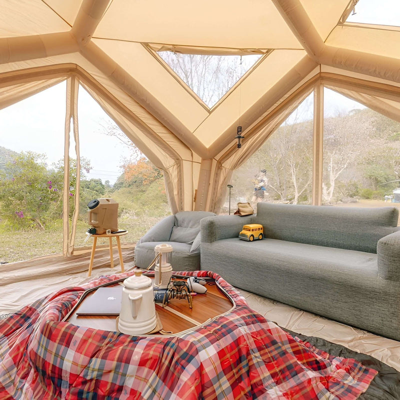 Coody Hub Shelter Beige - Inflatable Tent for Camping (2-6 Person)