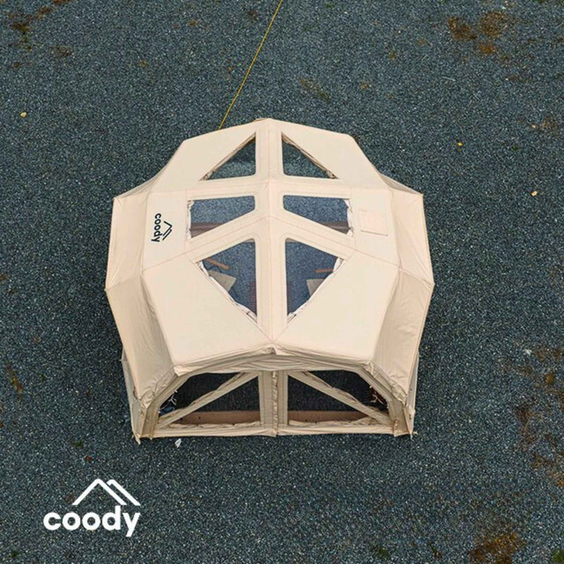 Coody Hub Pro Beige- Inflatable Tent for Camping (2-6 Person)