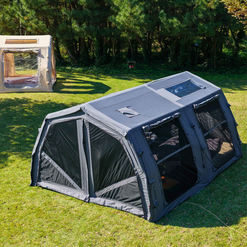 Coody Familia AirTent 17.2 PRO Gray (2-10 Person)+Electric Pump+TPU Door Gray+Ground Sheet