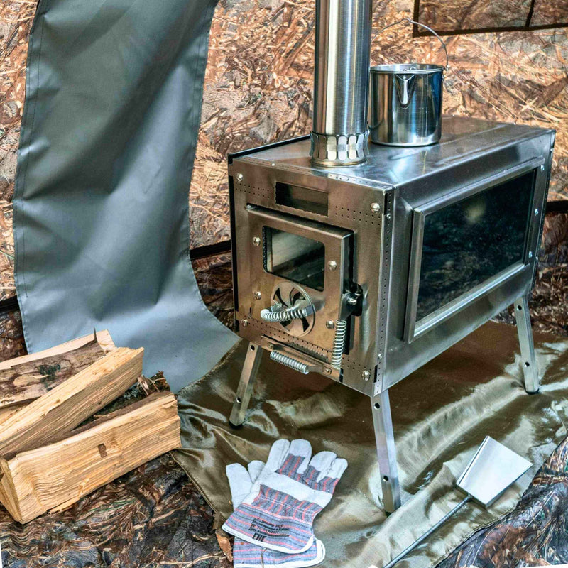 Coody 17.2 Beige (2-10 person) + RBM Wood Stove Caminus M
