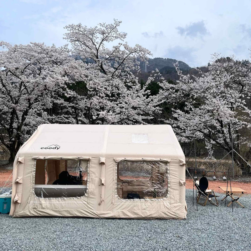 Coody 13.6 (Koala-5) Beige Inflatable Tent for Camping (2-8 person)