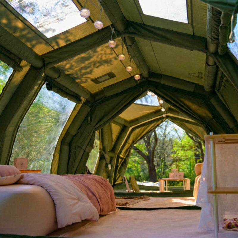 Coody Familia AirTent 17.2 Pro Forest Green- Inflatable Tent for Camping (2-10 Person)