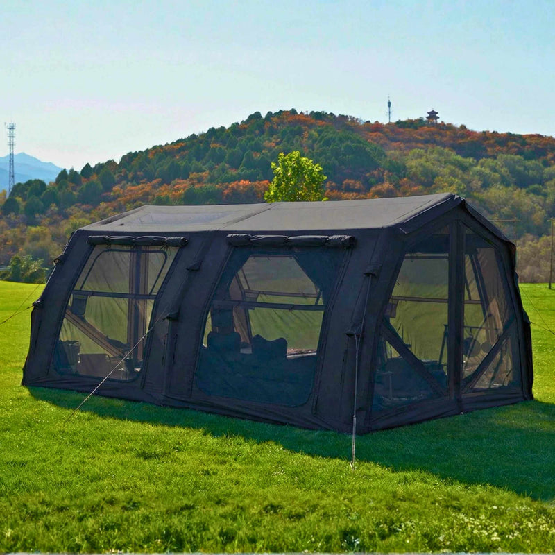 Coody Familia AirTent 17.2 Pro Black - Inflatable Tent for Camping (2-10 Person)