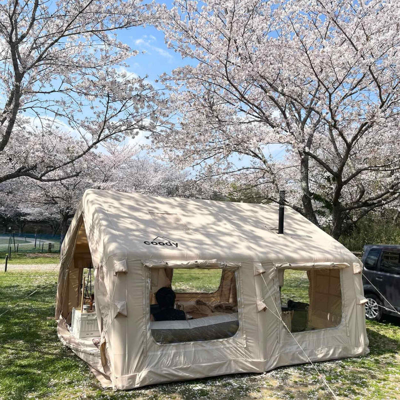 Coody 13.6 (Koala-5) Beige Inflatable Tent for Camping (2-8 person)