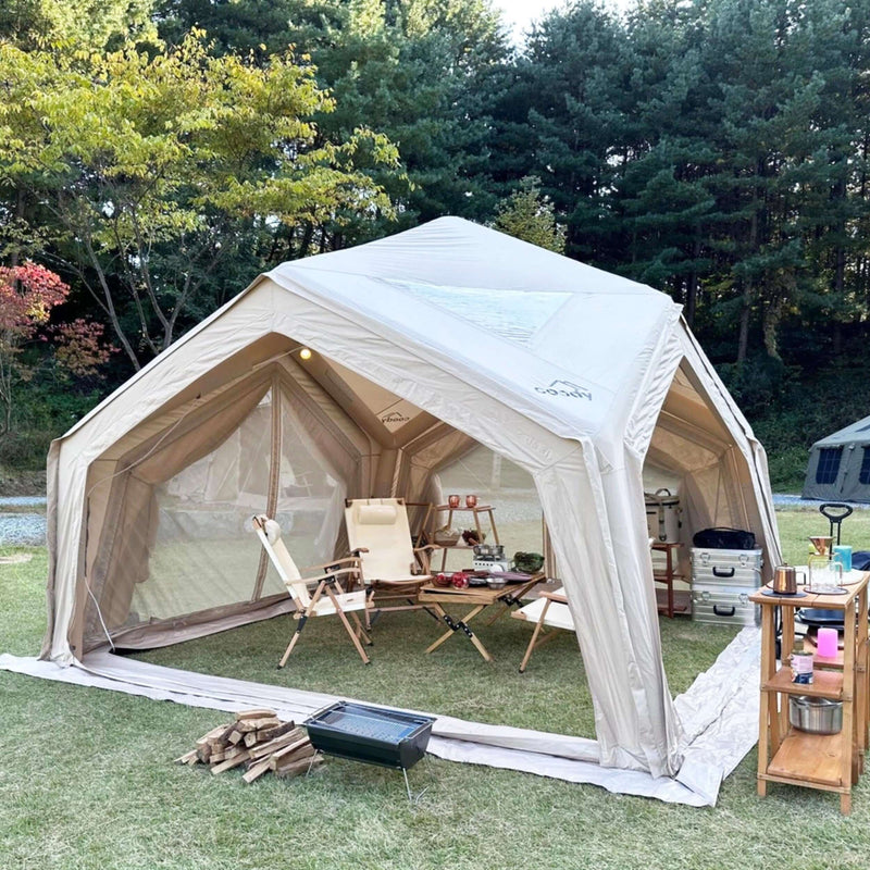 Coody Hub Shelter Beige - Inflatable Tent for Camping (2-6 Person)