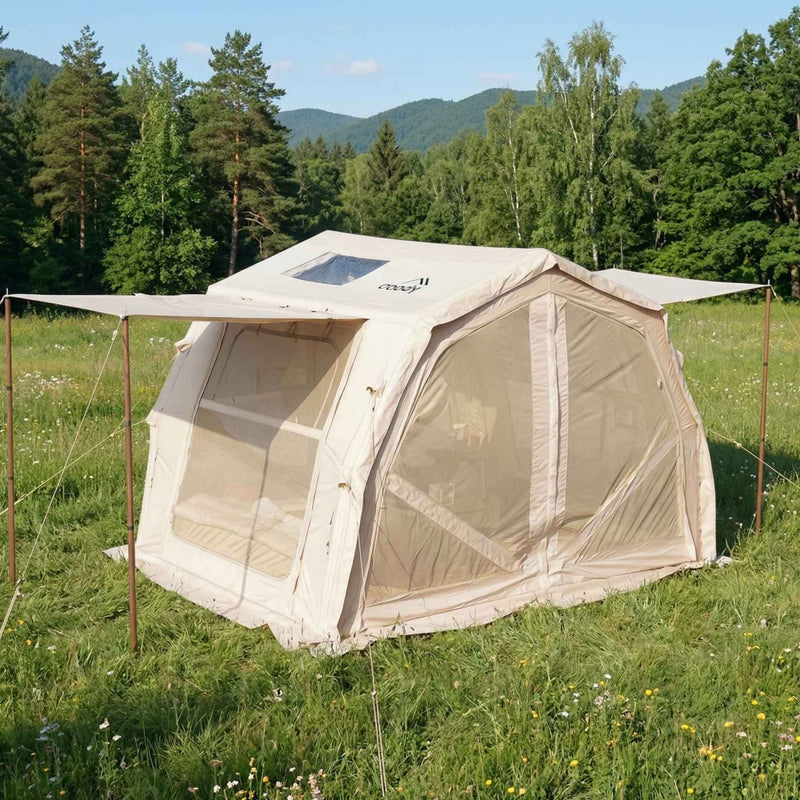 Coody 10.0 PRO Beige Premium Inflatable Canvas Tent for 2–4 Campers
