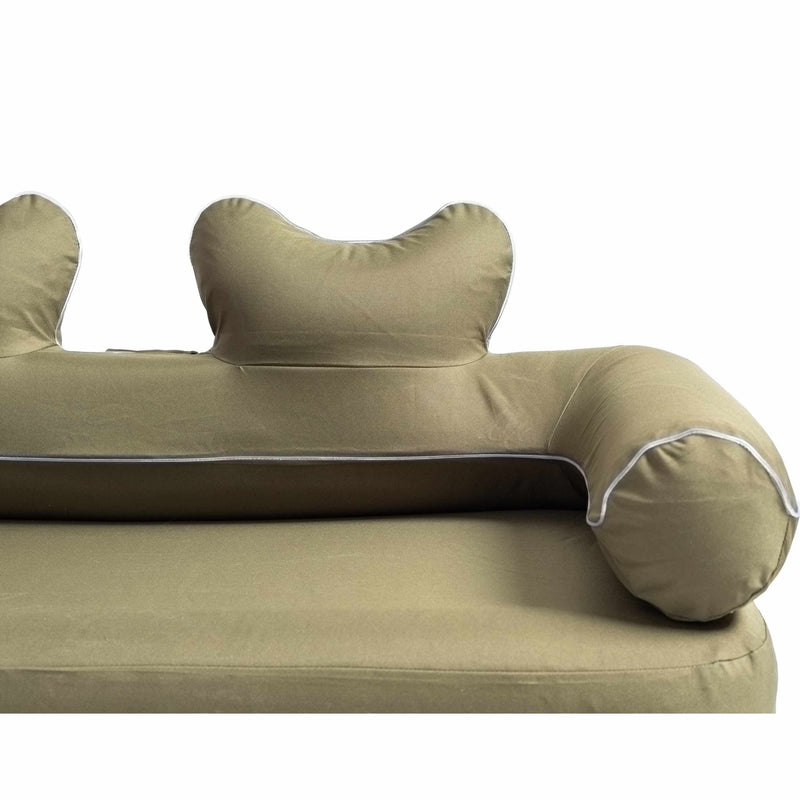 Coody Air Sofa Khaki Inflatable Camping Couch with Built-In Pump