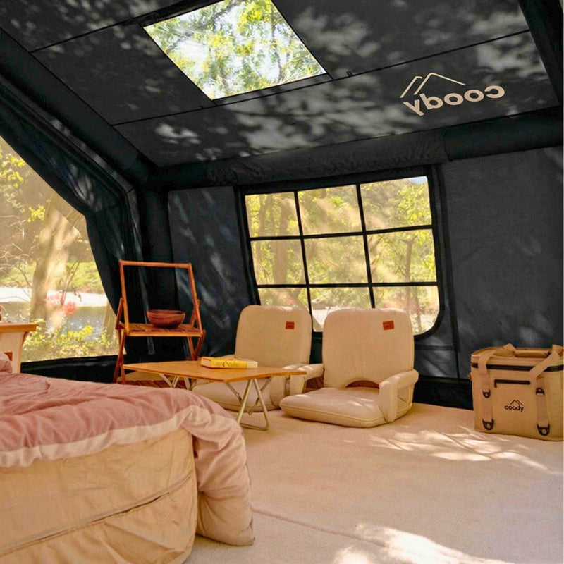 Coody 10.0 Black (2-10 person) + RBM Wood Stove Caminus S