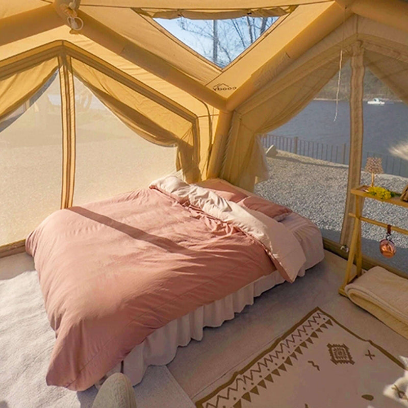 Coody Hub Shelter Beige - Inflatable Tent for Camping (2-6 Person)