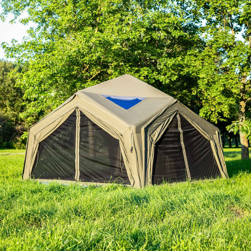 Coody Hub Shelter Forest Green- Inflatable Tent for Camping (2-6 Person)