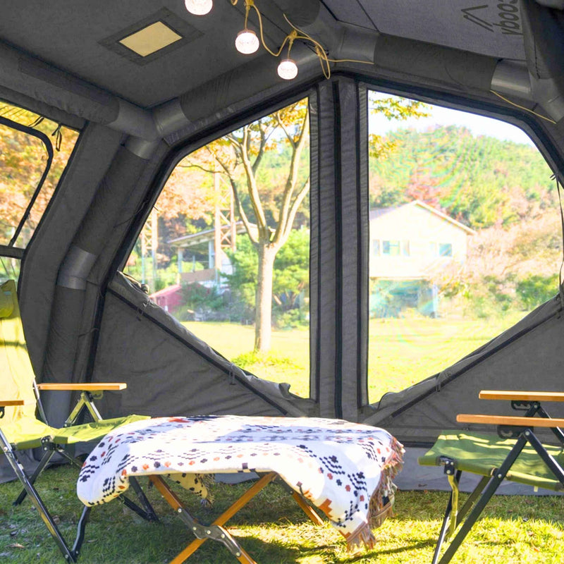Coody Familia AirTent 17.2 PRO Gray (2-10 Person)+Electric Pump+TPU Door Gray+Ground Sheet