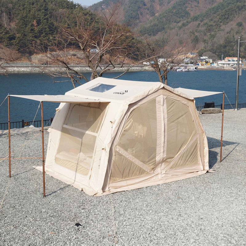 Coody 10.0 PRO Beige Premium Inflatable Canvas Tent for 2–4 Campers