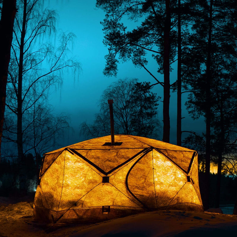 RBM Outdoors Hexagon - All-Seasons Double Layer Hot Tent for 2-9 person