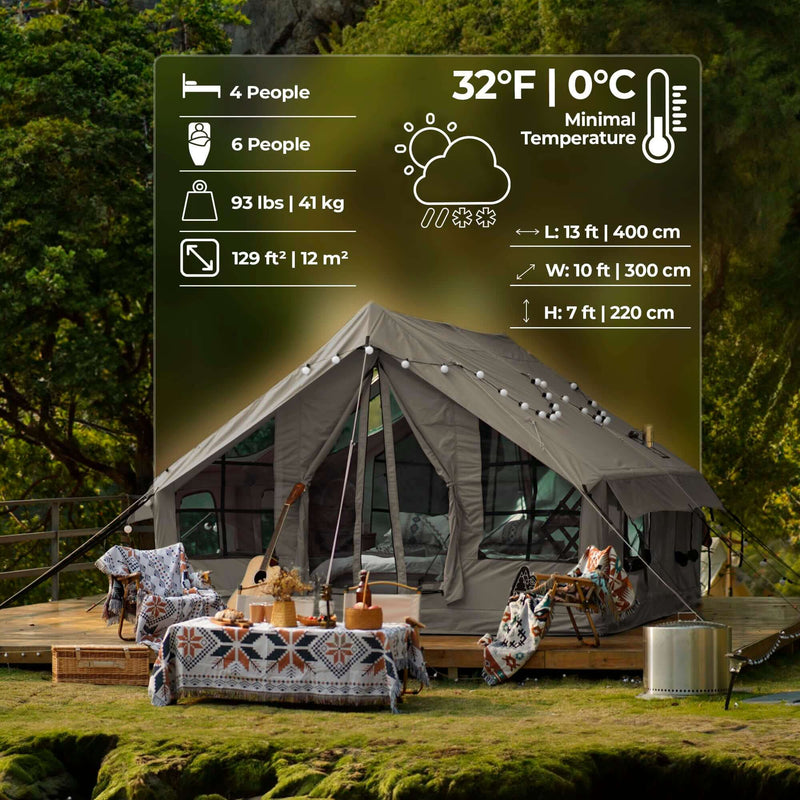 RBM Panda Large Forest Green- Inflatable Tent for Camping (2-6 person)