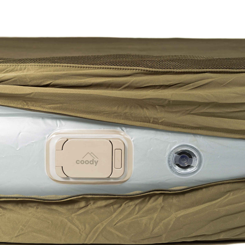 Coody Air Mattress Green Queen (197×150×35 cm) – Premium Air Bed with Built-in Pump