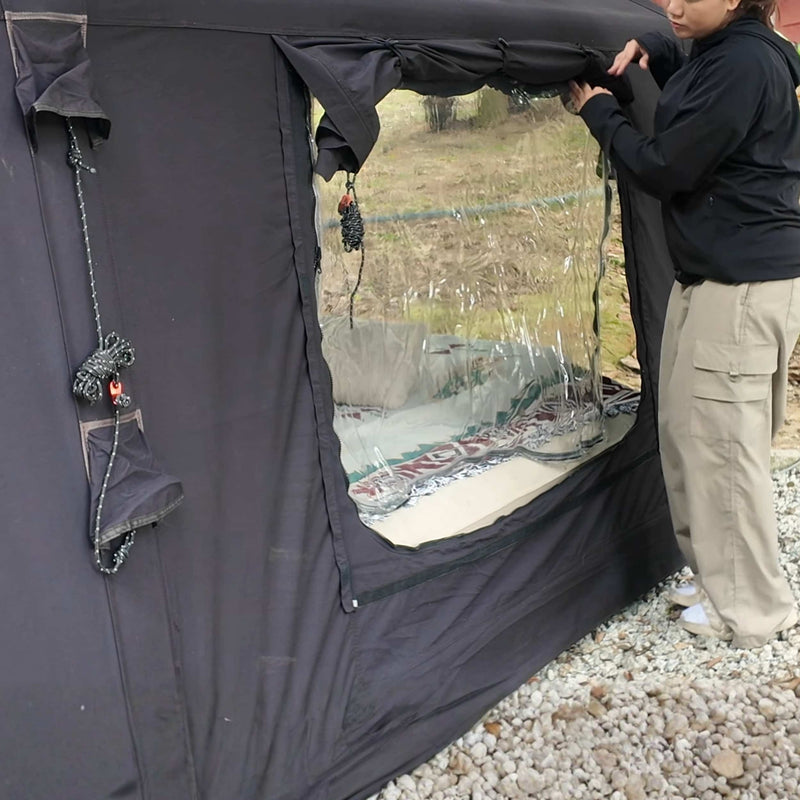 Coody 17.2 Black (2-10 person)+ RBM Wood Stove Caminus M