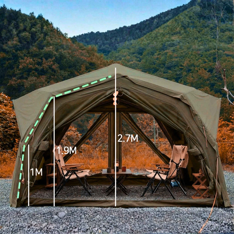Coody Hub Pro Forest Green - Inflatable Tent for Camping (2-6 Person)