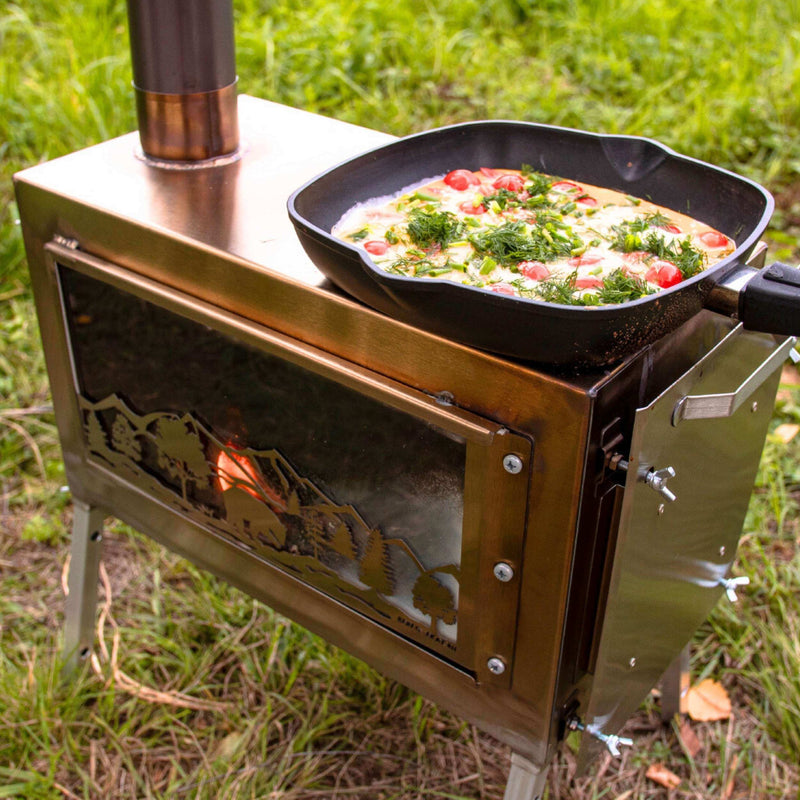 Coody 17.2 Beige (2-10 person) + RBM Wood Stove Caminus M