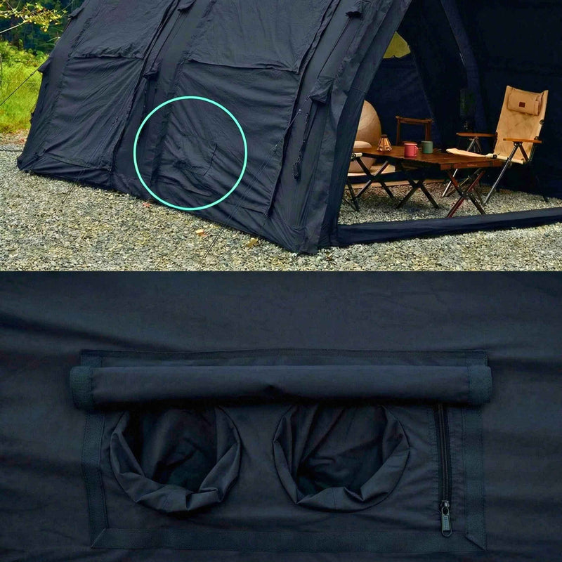 Coody Familia AirTent 17.2 Pro Black - Inflatable Tent for Camping (2-10 Person)