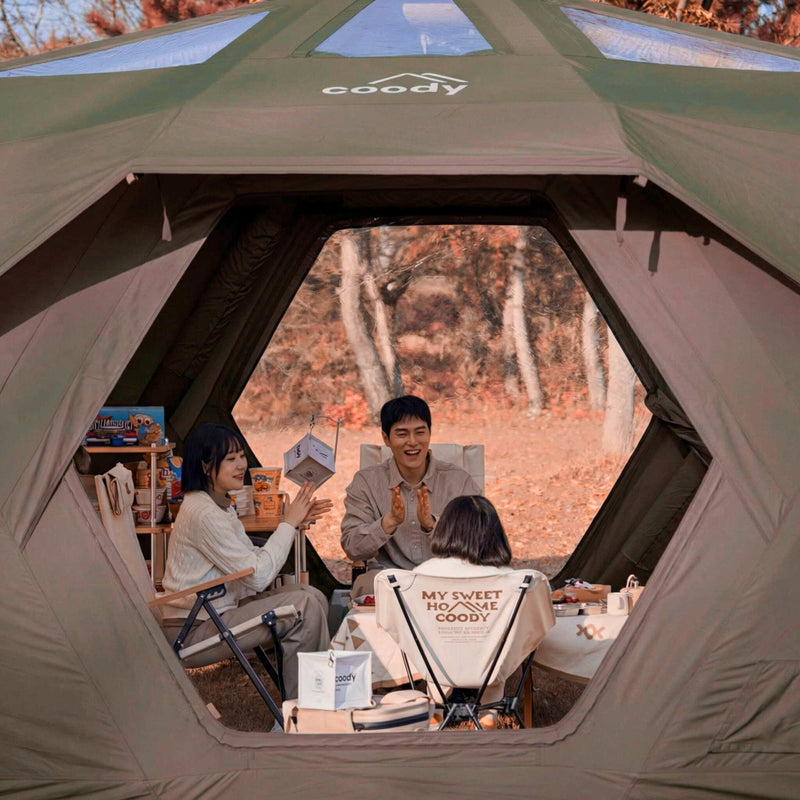 Coody Hub Pro Forest Green - Inflatable Tent for Camping (2-6 Person)