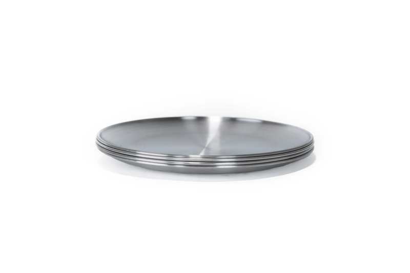 Stainless Steel Chef Plate Set (4)