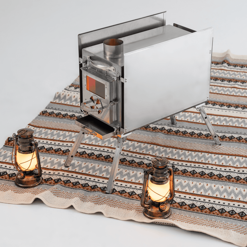 Coody 10.0 Black (2-10 person) + RBM Wood Stove Caminus S