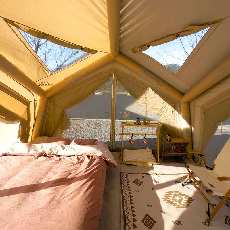 Coody Hub Shelter Beige - Inflatable Tent for Camping (2-6 Person)
