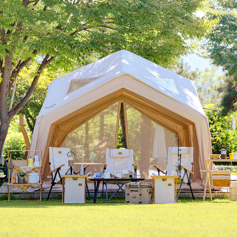 Coody Hub Shelter Beige - Inflatable Tent for Camping (2-6 Person)